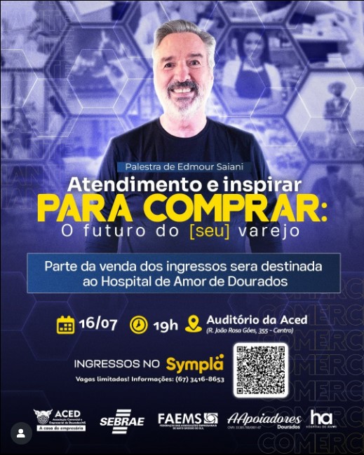 Com Edmour Saiani, ACED promove palestra especial no Dia do Comerciante nesta quarta-feira (16) Com Edmour Saiani, ACED promove palestra especial no Dia do Comerciante nesta quarta-feira (16)